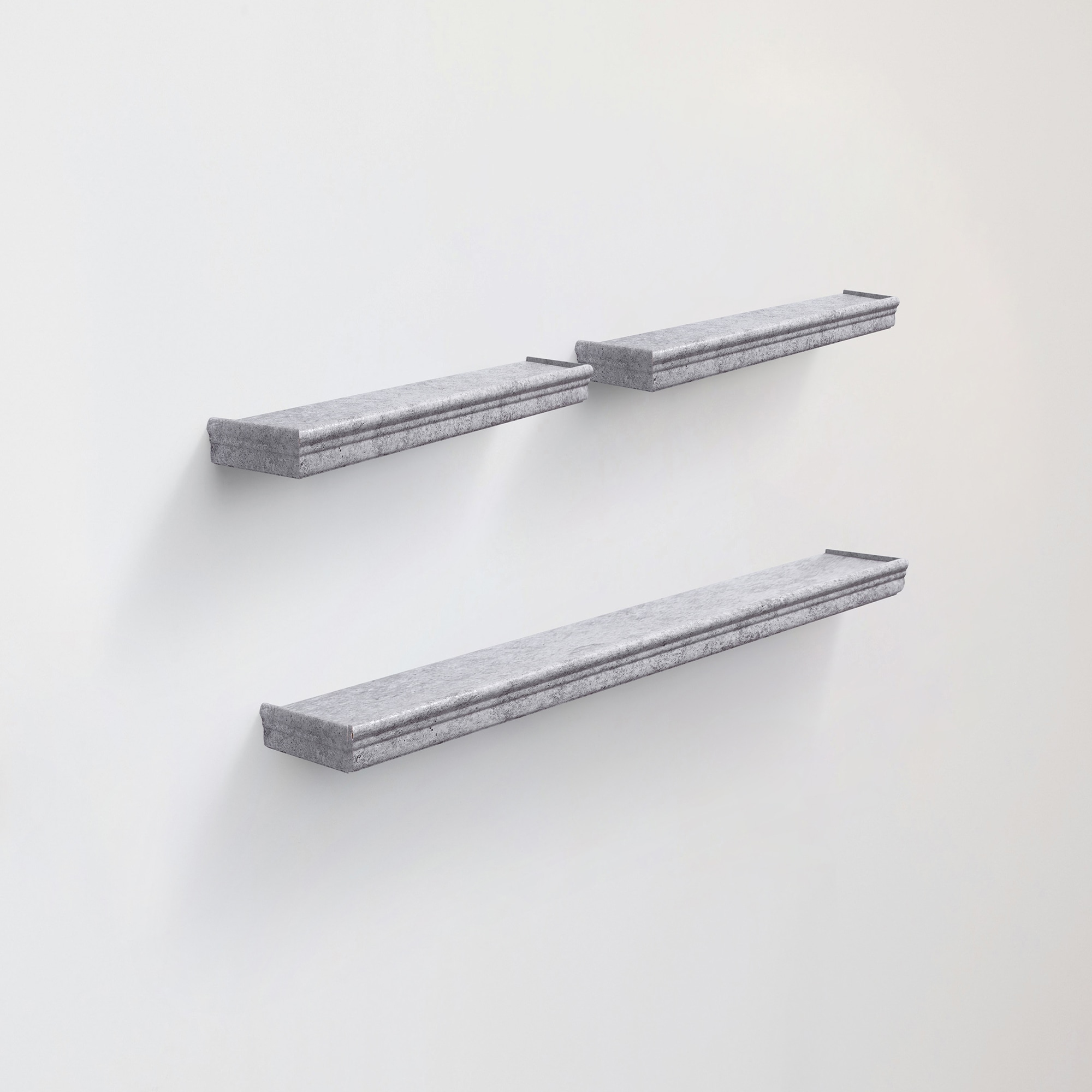 Floating Shelves 23.6" Wall Mounted Wood Shelves For Bathroom, Bedroom, Living Room, Kitchen, Hanging Shelf For Books/Storage/Decor With Invisible Brackets, Gray_voghion.com